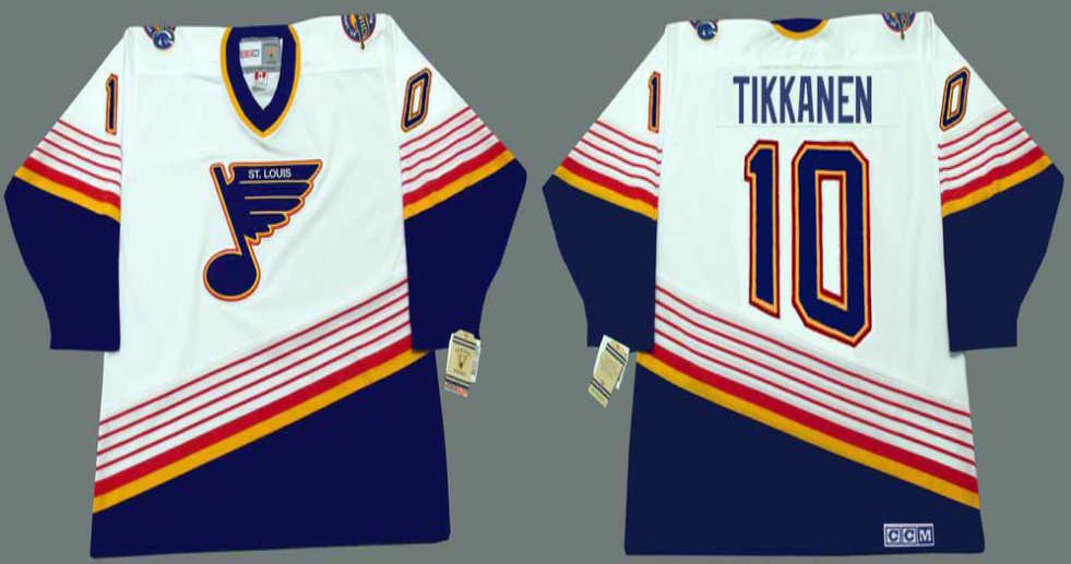 2019 Men St.Louis Blues #10 Tikkanen white CCM NHL jerseys